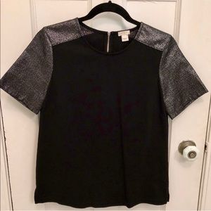 j crew metallic shirt
